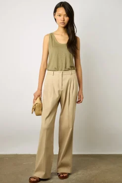 Pantalon Carotte En Coton Sable - Cecilia<Gerard Darel Best