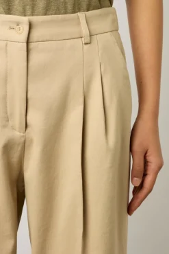 Pantalon Carotte En Coton Sable - Cecilia<Gerard Darel Best