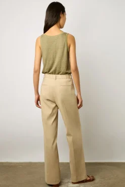 Pantalon Carotte En Coton Sable - Cecilia<Gerard Darel Best
