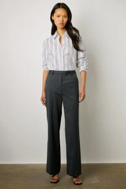 Pantalon De Tailleur A Rayures Marine - Dali<Gerard Darel Online