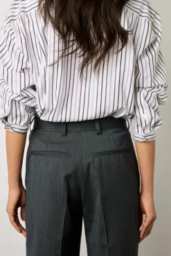 Pantalon De Tailleur A Rayures Marine - Dali<Gerard Darel Online