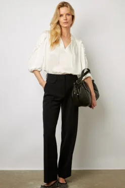 Pantalon Droit A Pince Marine - Carmelita<Gerard Darel Outlet