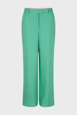 Pantalon Droit En Lin Emeraude - Cyrielle<Gerard Darel Clearance