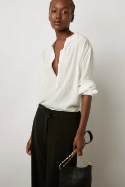Pantalon Droit En Microfibre Noir - Cloelia<Gerard Darel Clearance