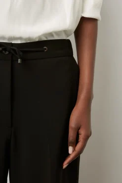 Pantalon Droit En Microfibre Noir - Cloelia<Gerard Darel Clearance