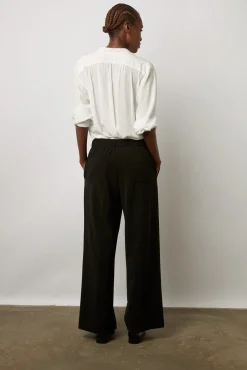 Pantalon Droit En Microfibre Noir - Cloelia<Gerard Darel Clearance