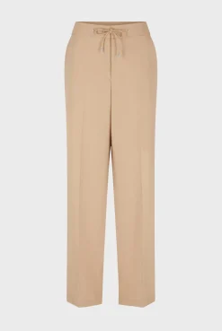 Pantalon Droit En Microfibre Sable - Cloelia<Gerard Darel New