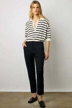 Pantalon Droit 7/8 Uni Marine - Causette<Gerard Darel Best