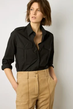 Pantalon En Chevre Velours Sable - Josepha<Gerard Darel Clearance