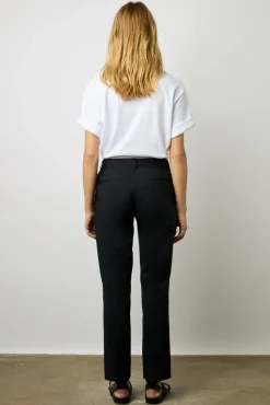 Pantalon 7/8 En Coton Uni Marine - Cora<Gerard Darel Clearance