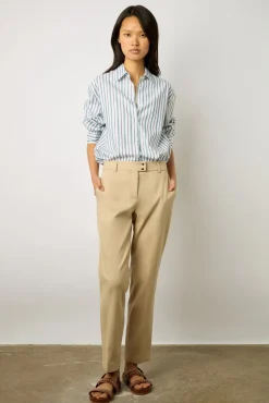 Pantalon 7/8 En Coton Uni Sable - Cora<Gerard Darel Discount