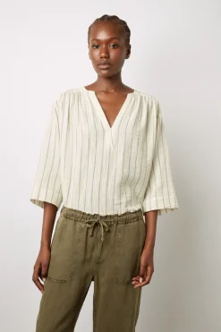 Pantalon En Lin Melange Vert Kaki - Colombe<Gerard Darel Discount