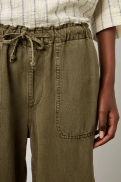 Pantalon En Lin Melange Vert Kaki - Colombe<Gerard Darel Discount