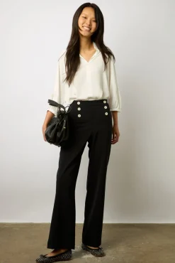 Pantalon Large A Pont Marine - Cassandre<Gerard Darel Sale