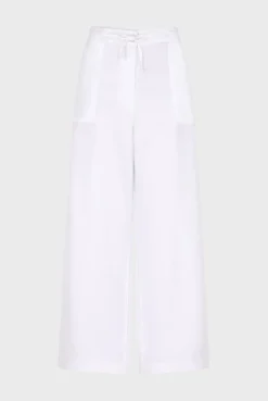 Pantalon Large En Lin Blanc - Capucine<Gerard Darel Clearance