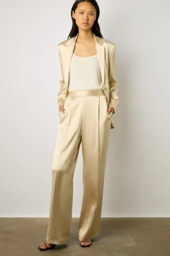 Pantalon Large En Satin Sable - Corine<Gerard Darel Online
