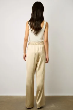 Pantalon Large En Satin Sable - Corine<Gerard Darel Online