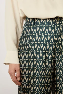 Pantalon Large En Soie Marine - Chanael<Gerard Darel New