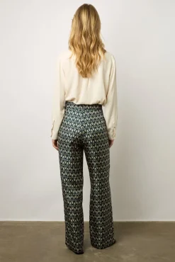 Pantalon Large En Soie Marine - Chanael<Gerard Darel New