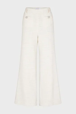Pantalon Large En Tweed Ecru - Callie<Gerard Darel New