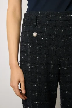 Pantalon Large En Tweed Marine - Cheraze<Gerard Darel Online