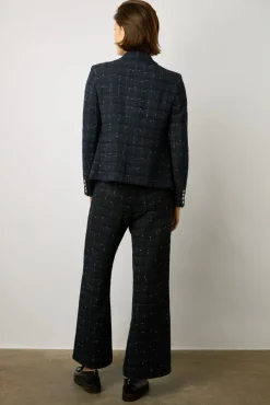 Pantalon Large En Tweed Marine - Cheraze<Gerard Darel Online