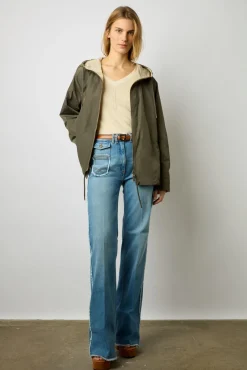 Parka Courte Et Reversible Kaki - Sarra<Gerard Darel New