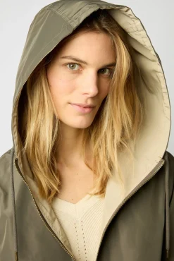 Parka Courte Et Reversible Kaki - Sarra<Gerard Darel New