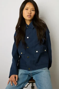 Parka Militaire En Coton Marine - Sandra<Gerard Darel Discount