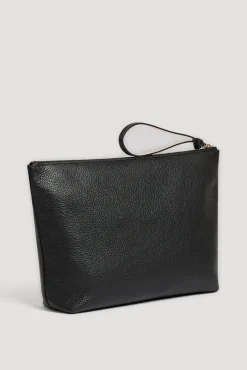 Pochette En Cuir Graine Noir/Or - Pola<Gerard Darel Fashion
