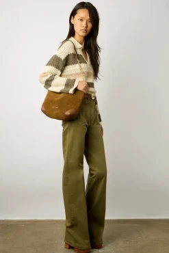 Polo En Coton Ajoure Raye Ecru - Lea<Gerard Darel Sale