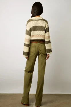 Polo En Coton Ajoure Raye Ecru - Lea<Gerard Darel Sale