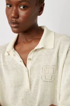 Polo En Lin Melange Ecru - Lana<Gerard Darel Discount