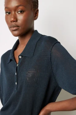 Polo En Lin Melange Marine - Lana<Gerard Darel Best
