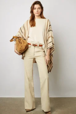 Poncho Cachemire Raye Sable - Lucinde<Gerard Darel Online