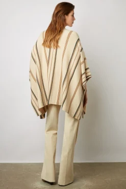Poncho Cachemire Raye Sable - Lucinde<Gerard Darel Online