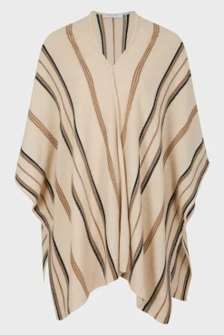 Poncho Cachemire Raye Sable - Lucinde<Gerard Darel Online