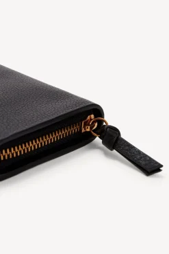 Portefeuille En Cuir Graine Noir - Wallet<Gerard Darel New