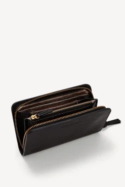 Portefeuille En Cuir Graine Noir - Wallet<Gerard Darel New