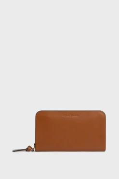 Portefeuille En Cuir Lisse Cognac - Wallet<Gerard Darel Sale