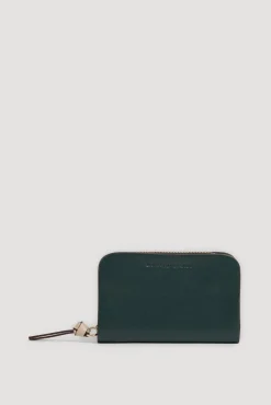 Portefeuille En Cuir Lisse Vert - Mini Wallet<Gerard Darel Sale