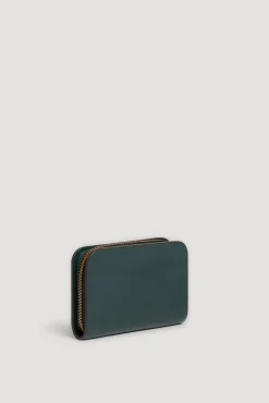 Portefeuille En Cuir Lisse Vert - Mini Wallet<Gerard Darel Sale