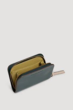 Portefeuille En Cuir Lisse Vert - Mini Wallet<Gerard Darel Sale