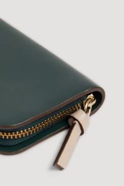 Portefeuille En Cuir Lisse Vert - Mini Wallet<Gerard Darel Sale