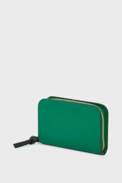 Portefeuille En Cuir Vert - Miniwallet<Gerard Darel Outlet
