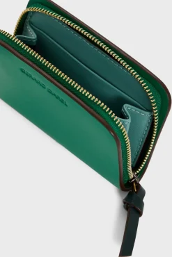 Portefeuille En Cuir Vert - Miniwallet<Gerard Darel Outlet