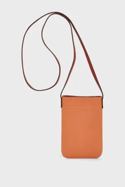 Porte Telephone Cuir Abricot - Ladyphone<Gerard Darel Sale
