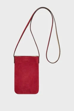 Porte Telephone Cuir Velours Rose - Ladyphone<Gerard Darel Online