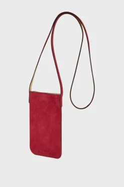 Porte Telephone Cuir Velours Rose - Ladyphone<Gerard Darel Online
