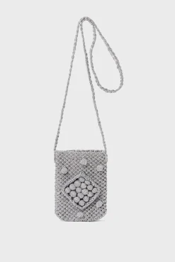 Porte Telephone En Crochet Argent - Rosie<Gerard Darel Sale